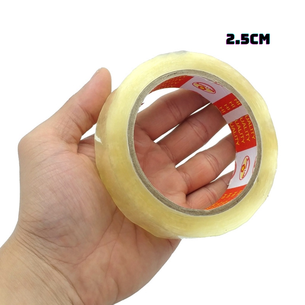 Băng keo trong 1,2cm 2,5cm 5cm ĐẠT CHUẨN Băng keo nhỏ 12mm 25mm 50mm CAM KẾT CHẤT LƯỢNG