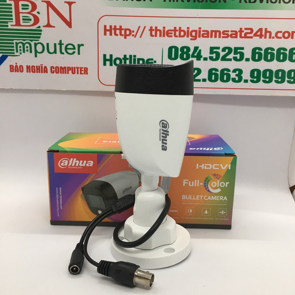 Camera HDCVI có màu DAHUA DH-HAC-HFW 1239CP-LED hoặc HFW 1239CP-A-LED có míc  2.0 Megapixel
