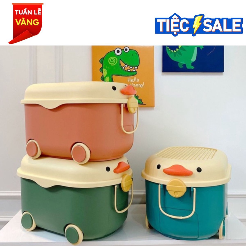 Thùng đựng đồ chơi có bánh xe di chuyển