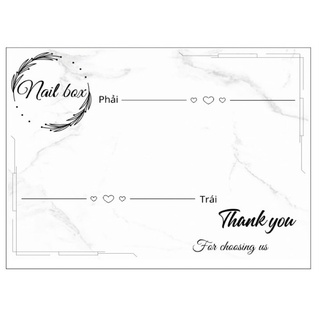 10 thẻ Nailbox, bìa cứng làm móng