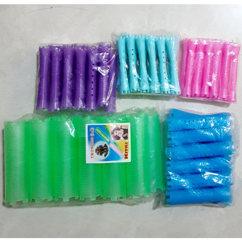 Bộ 12 Lô trục uốn tóc xoăn nhiều size