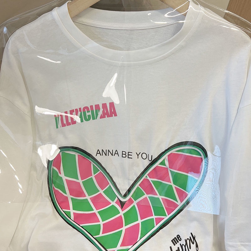 (MớI) Áo Thun NgắN Tay In HọA TiếT Đơn GiảN Cho Nữ