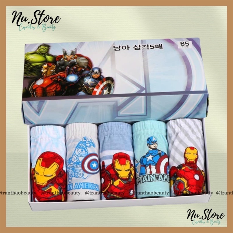 Set 5 Quần Lót Bé Trai - Mẫu Avenger Siêu Anh Hùng