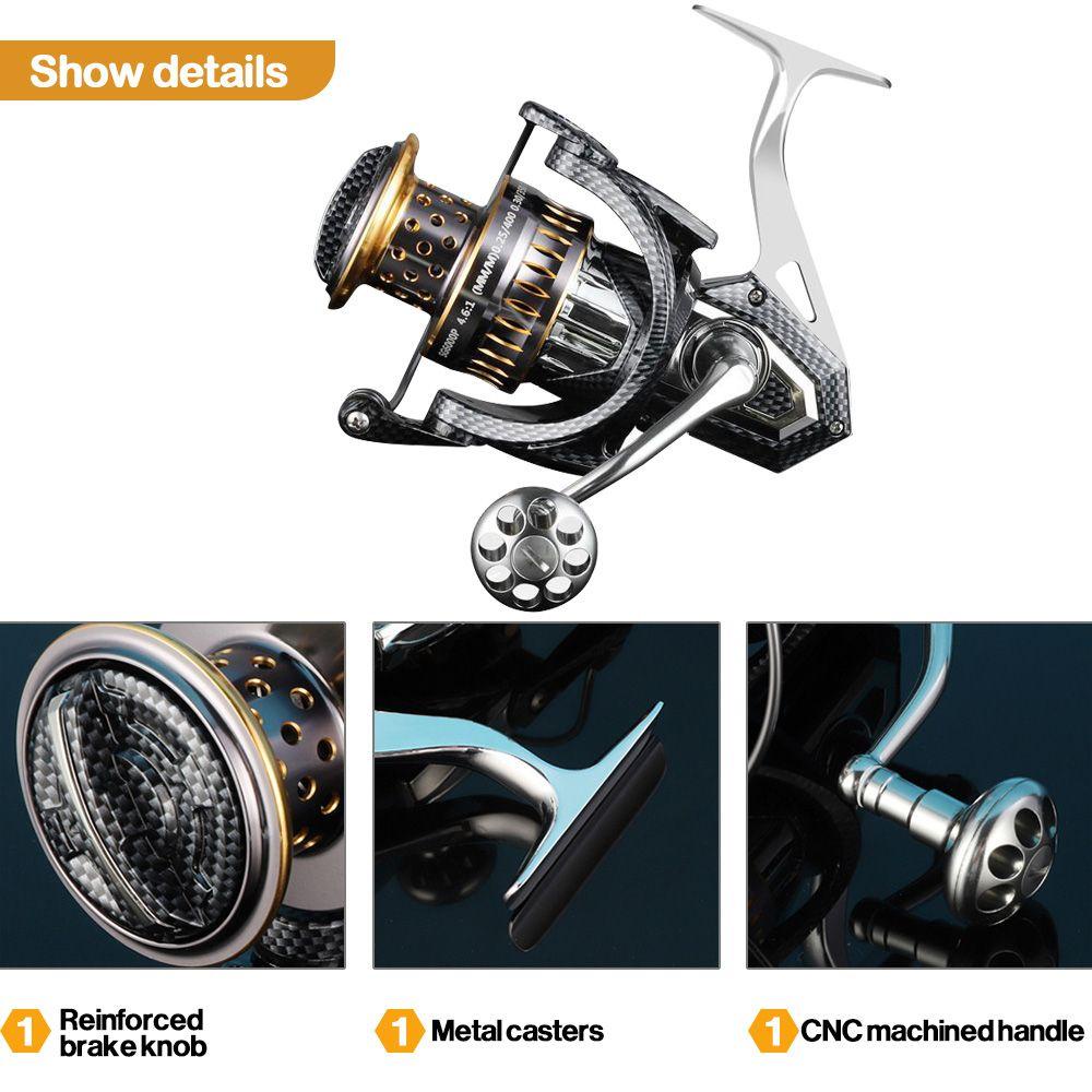 MUVAKO Guồng Quay Cần Câu Cá SG2000P Chất Lượng Cao