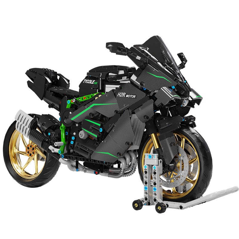 Đồ chơi Lắp ráp Mô hình xe máy T4019 1858pcs City Tech Motorcycle Car Kawasaki H2R 1: 5