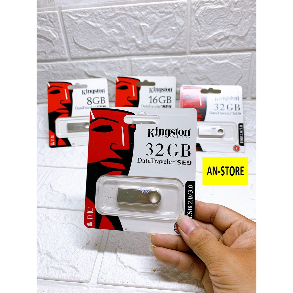 USB 2.0 Kingston DTSE9 32GB/16GB/8GB 2.0 - HÃNG PHÂN PHỐI CHÍNH THỨC (BH 60 tháng)USB chống nước (ANSMART)