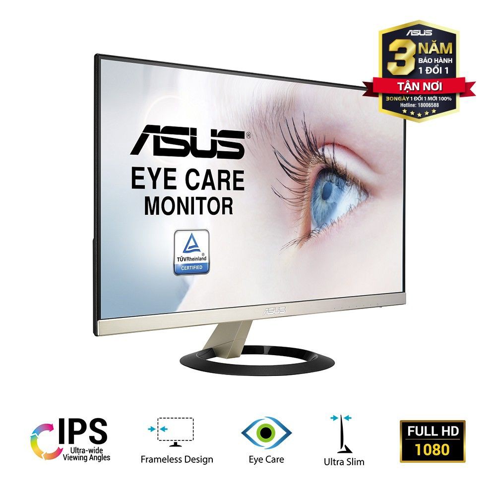 Màn Hình Siêu Mỏng ASUS VZ249H IPS Full HD Bảo Vệ Mắt, Có Loa - Hàng Chính Hãng