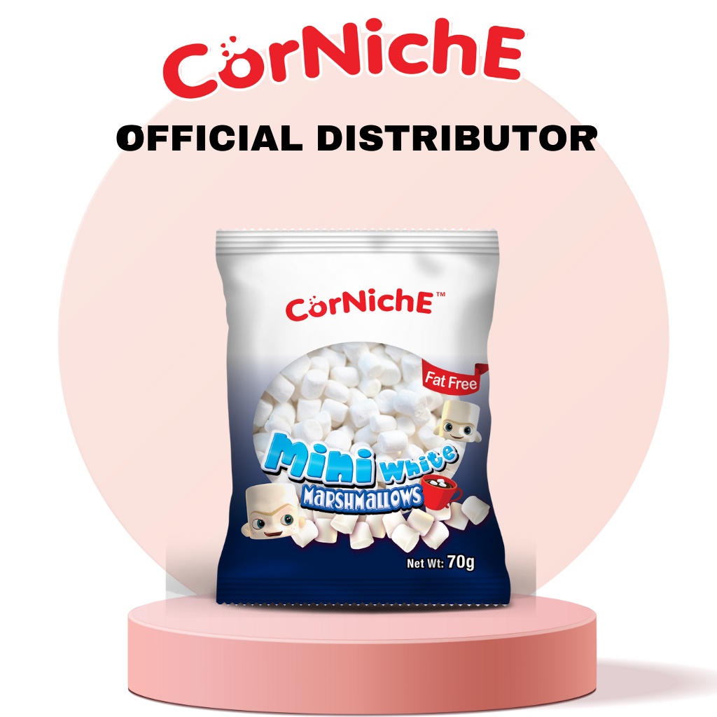 Kẹo Dẻo CorNichE Marshmallow Mini White trắng 70g - Kẹo Xốp