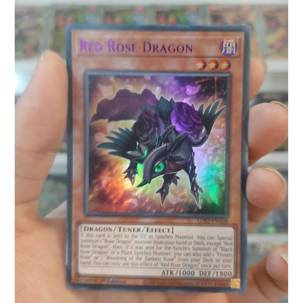 Thẻ Bài YugiOh! Mã LDS2-EN108 - Red Rose Dragon - Ultra Rare  - 1st Edition