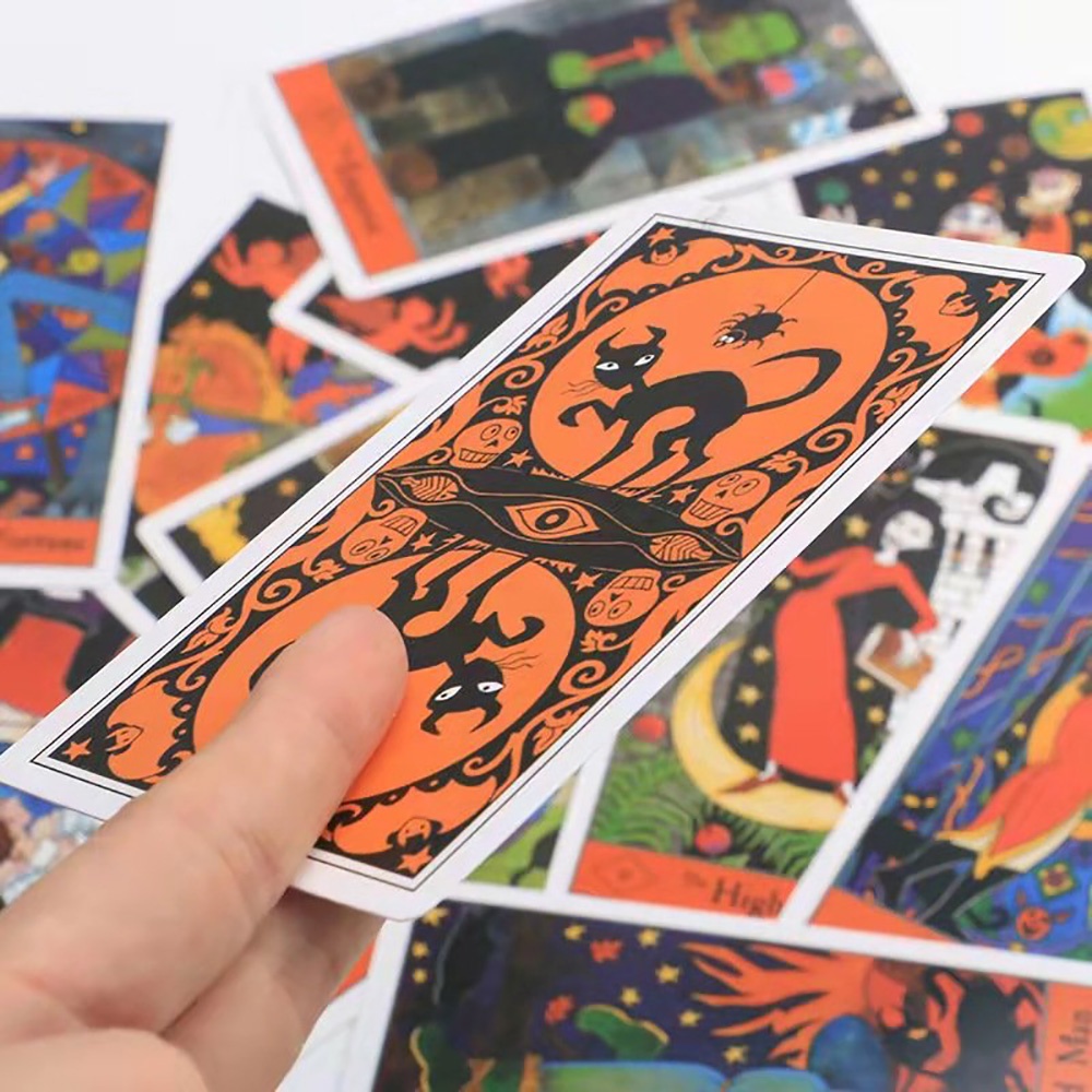 [Size Gốc] Bộ Bài The Halloween Tarot 78 Lá Bài 7x12 Cm Tặng Đá Thanh Tẩy S63