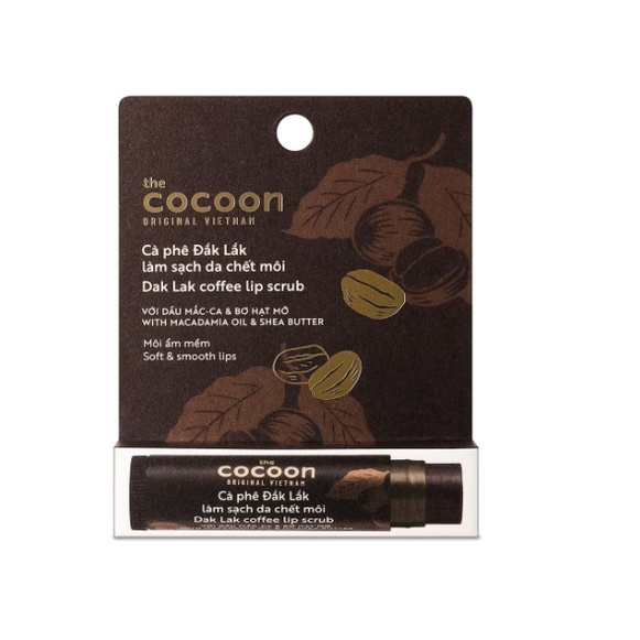 Tẩy Da Chết Môi Chiết Xuất Cà Phê Đắk Lắk Cocoon Coffee Lip Scrub 5g