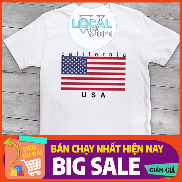 Áo thun nữ tay ngắn cao cấp mẫu california usa vải cotton hàng đẹp