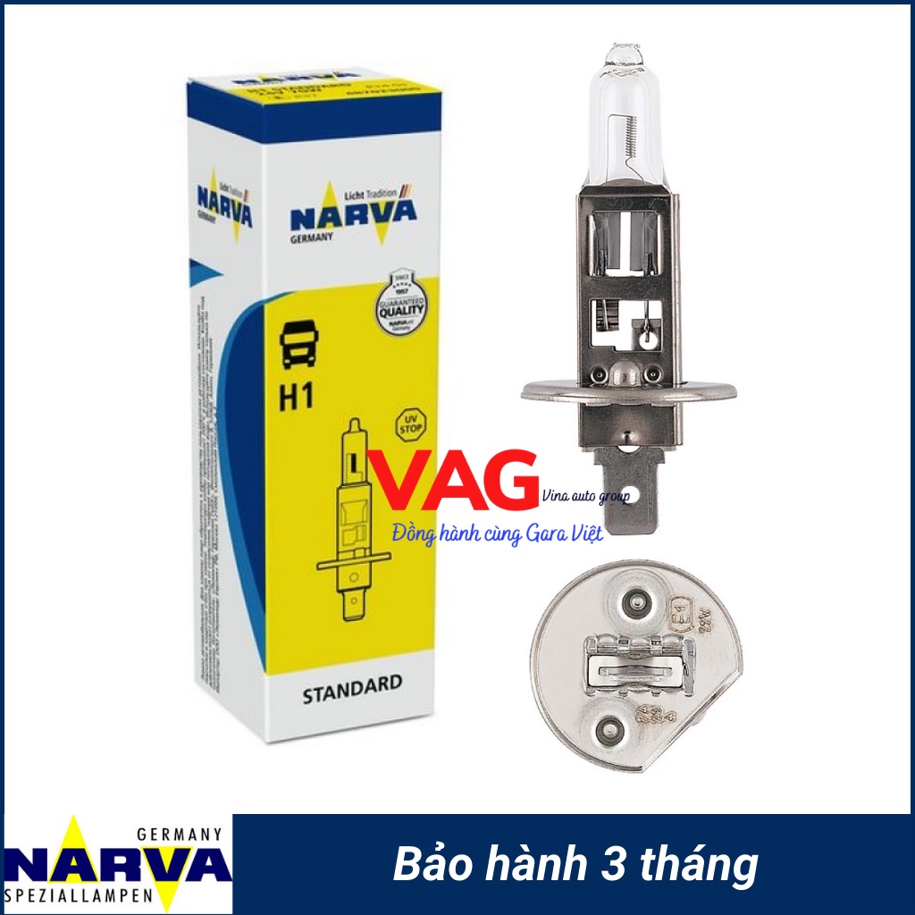 Bóng đèn pha NARVA H1 12V 55W chính hãng của Đức