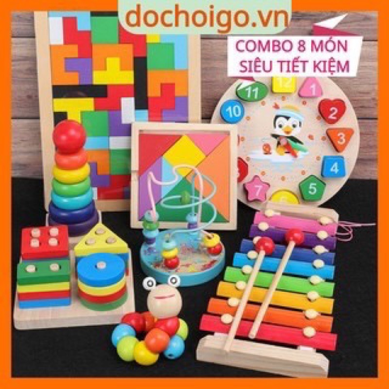 combo bộ 8  món đồ chơi cho bé