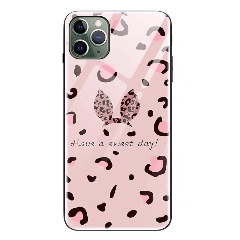 Ốp lưng iphone kính cặp đôi trái tim thỏ sữa case 14plus 14 pro max 13 12 promax 11 mini 6 6s 7 8 plus x xr xs Se