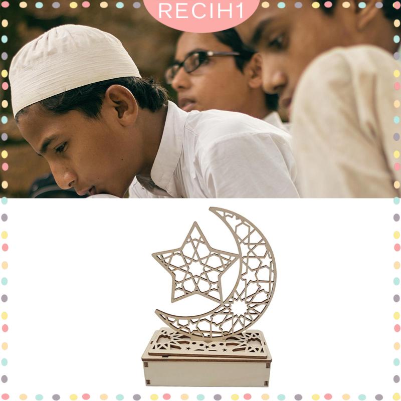 Phụ Kiện Trang Trí Nhà Cửa Bằng Gỗ Phong Cách Hồi Giáo EID Mubarak Ramadan