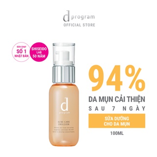Sữa Dưỡng Cho Da Mụn D Program Acne Care Emulsion 100ml