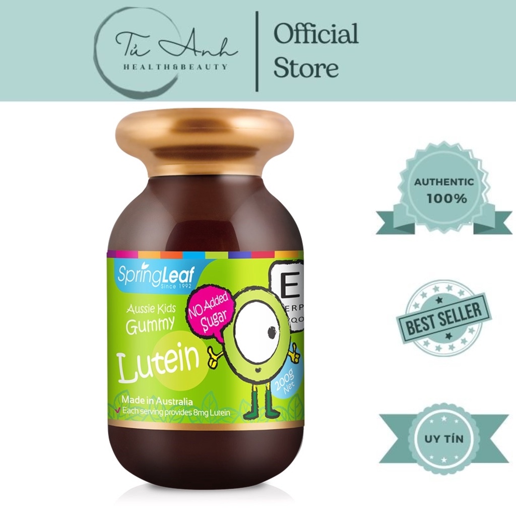 Kẹo gum bổ mắt Lutein Spring Leaf Úc 2y+ giúp bé mắt sáng tinh anh Chính Hãng Úc