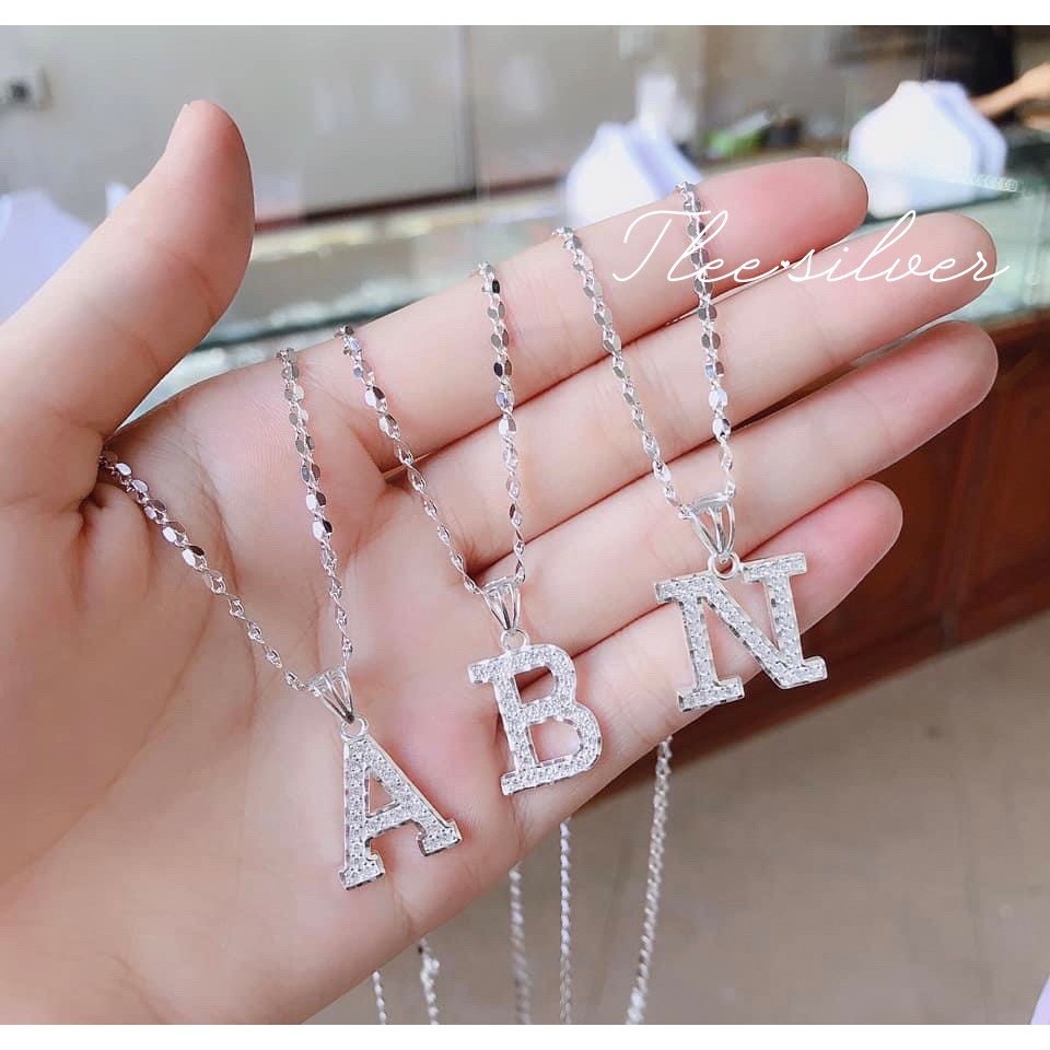 Dây chuyền bạc TLEE mặt chữ theo yêu cầu TleeJewelry
