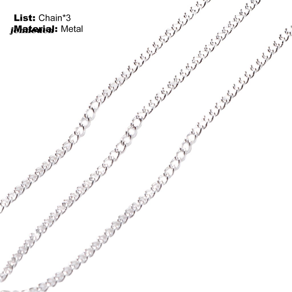 [Hàng mới về] 3 Dây xích kim cương giả 3D bằng kim loại trang trí móng tay làm đẹp đa năng cho nữ