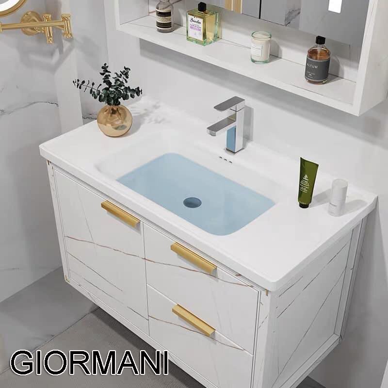 Vòi Lavabo vuông ITALIA GIORMANI Vòi bồn rửa chất lượng cao + Đôi dây cấp (Kiểu vuông)