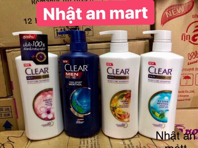 Dầu Gội Clear Men Bạc Hà 480ml Thái Lan