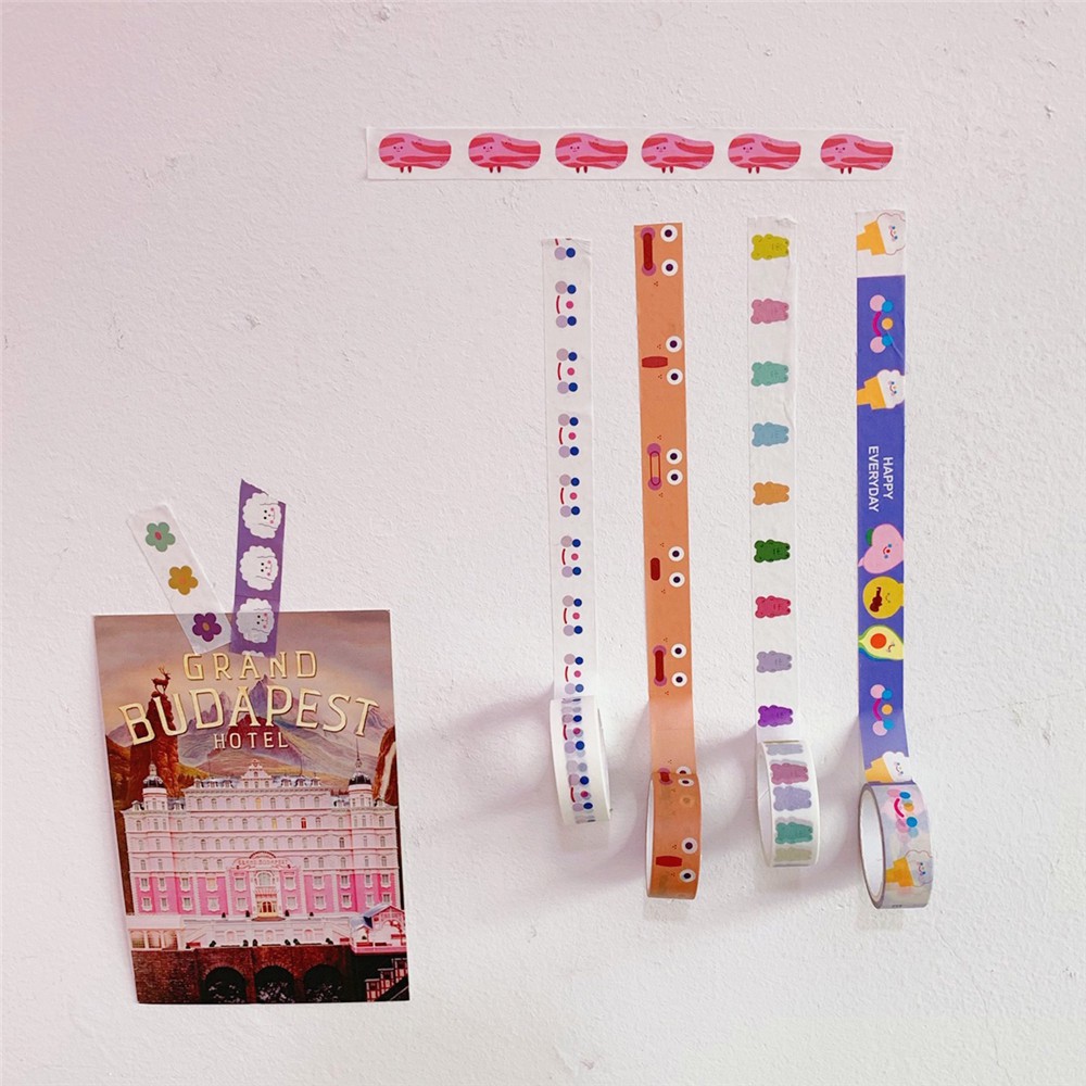 Băng Keo Giấy Washi Tape Có Họa Tiết Cute Trang Trí