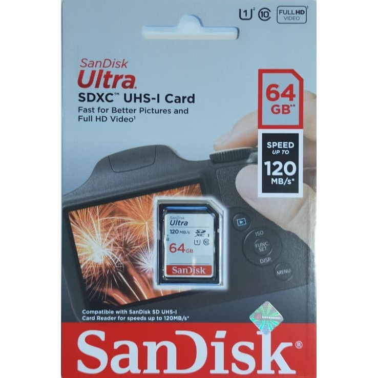 Thẻ Nhớ Sd Puas Sandisk Ultra Sdcard / Sdxc 64gb 80mbps