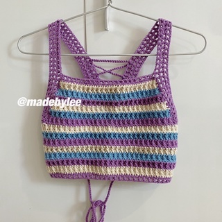 Áo croptop móc đan len