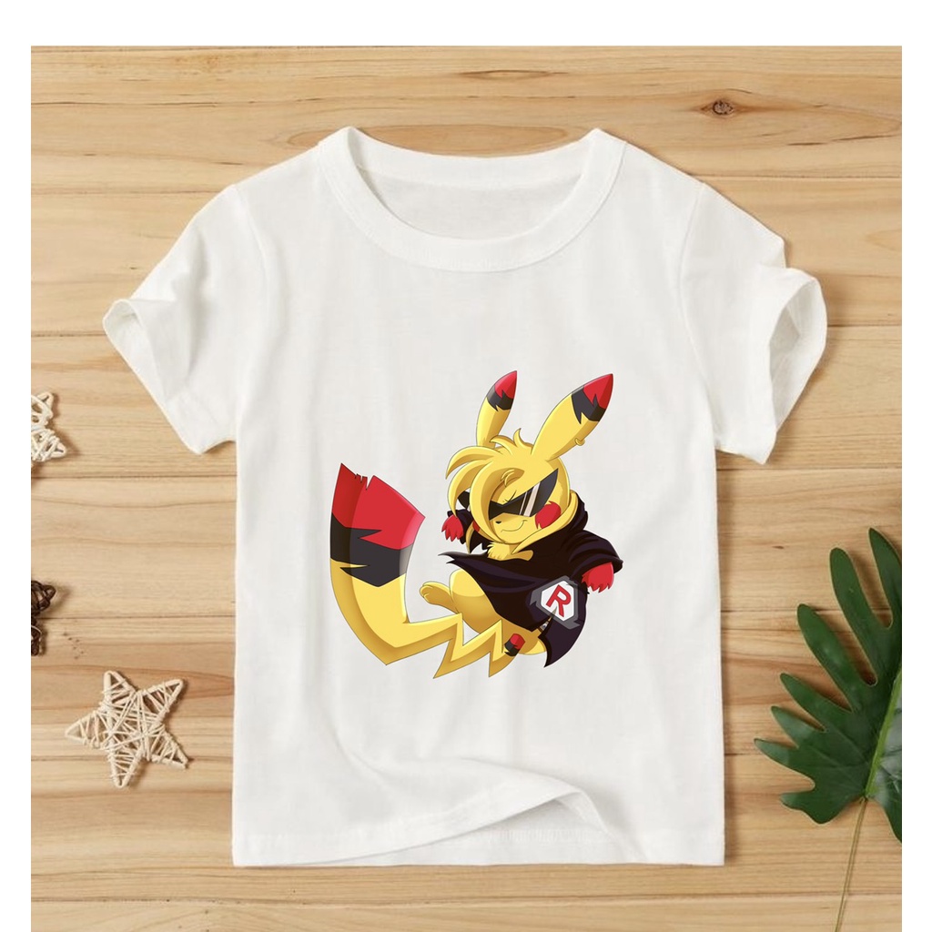 áo thun bé trai in hình pokemon dễ thương coton co giản 4 chiều thoải mái PKM1001