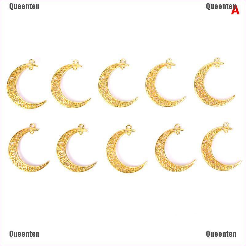 Bộ 10 mặt dây chuyền hình mặt trăng bằng hợp kim phong cách cổ điển