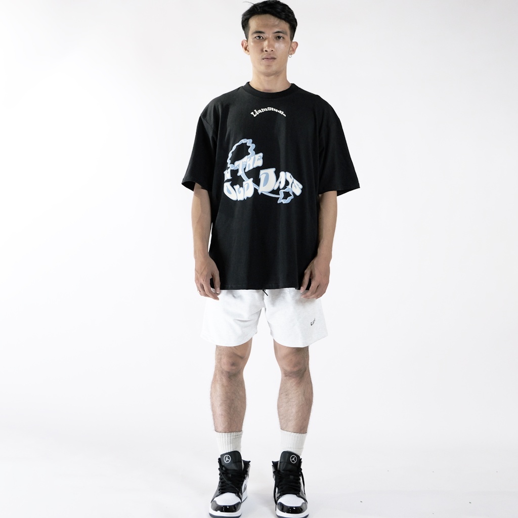ÁO THUN UNISEX &quot; IN THE OLD DAYSSS &quot; 100% COTTON DÀY FORM OVERSIZE MÀU ĐÈN - liamstudio