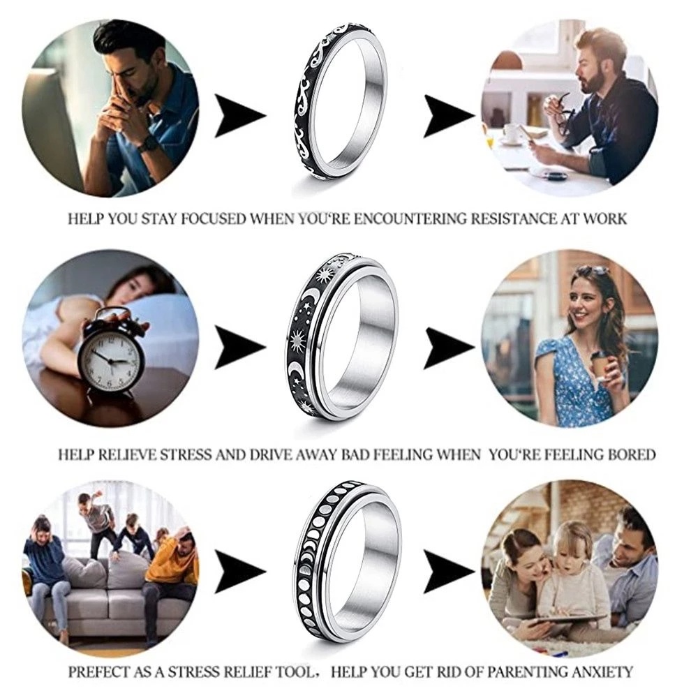 Nhẫn Thời Trang Nam Nữ Chất Liệu Thép Không Gỉ Độc Đáo