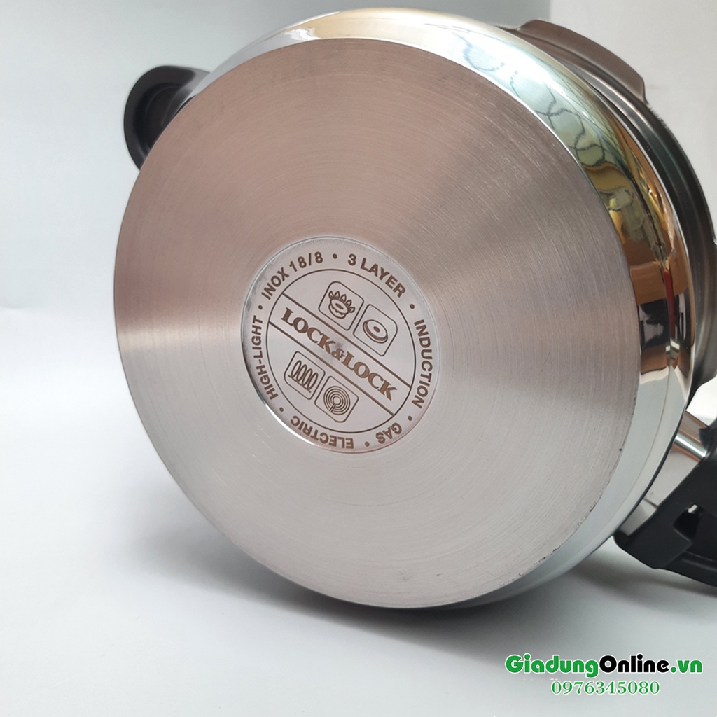 Nồi Áp Suất 3 Lít Inox 304 Lock&Lock LYD1182 Đáy Từ