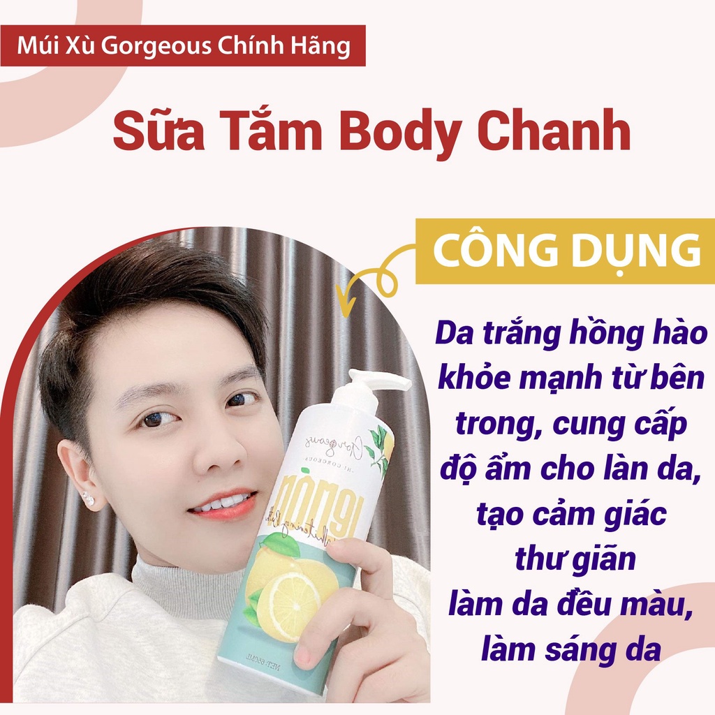 [ Free Ship ] Sữa Tắm Chanh Trắng Da Múi Xù