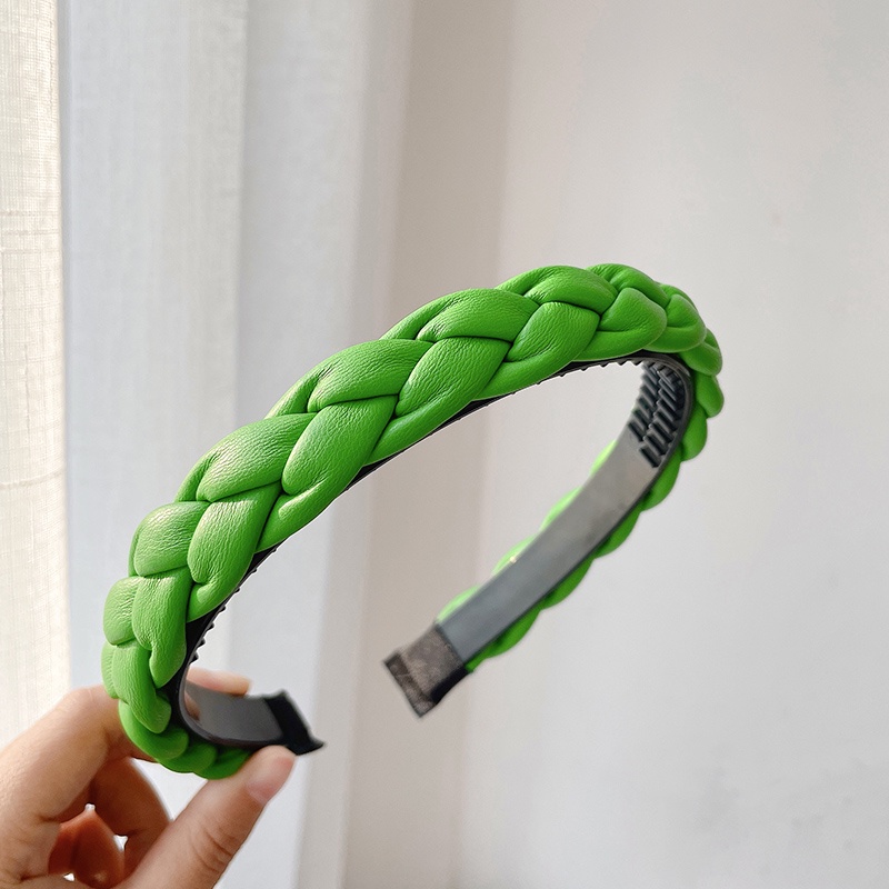 Băng Đô Vải Nhung Bản Rộng Màu Xanh Lá Thời Trang Hàn Quốc