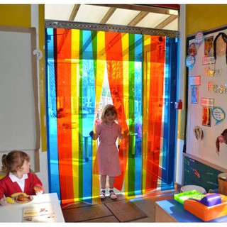 Rèm cửa 7 sắc cầu vồng rèm lá nhựa
