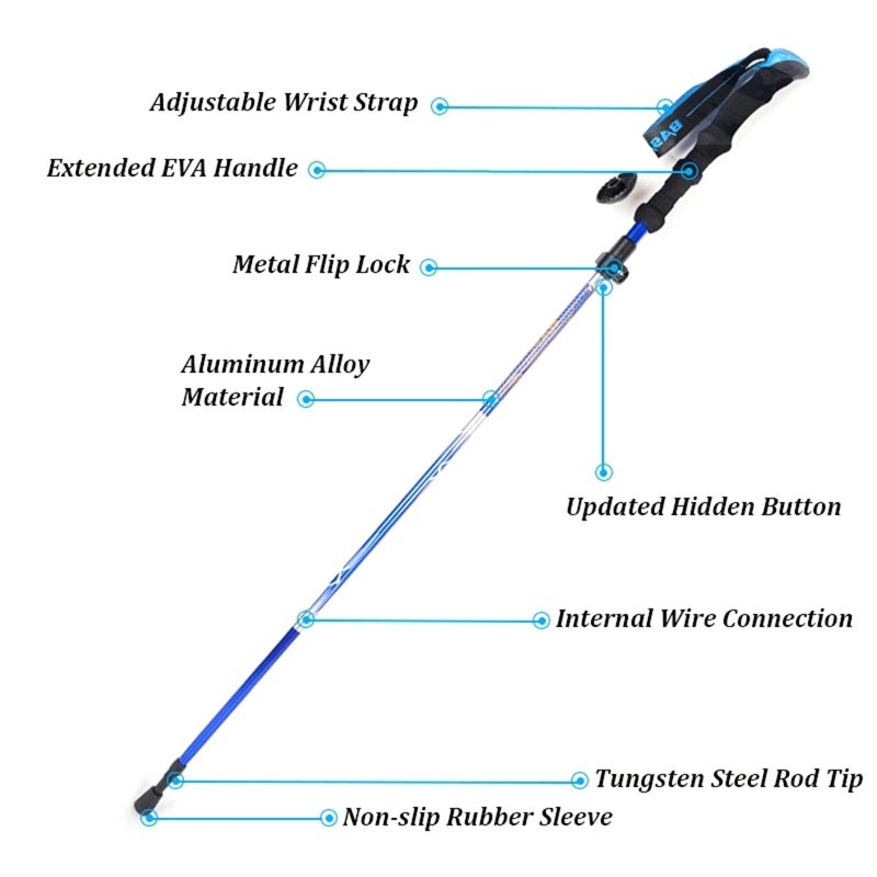 Gậy Leo Núi / Leo Núi Chống Sốc Có Thể Gấp Gọn Tiện Dụng