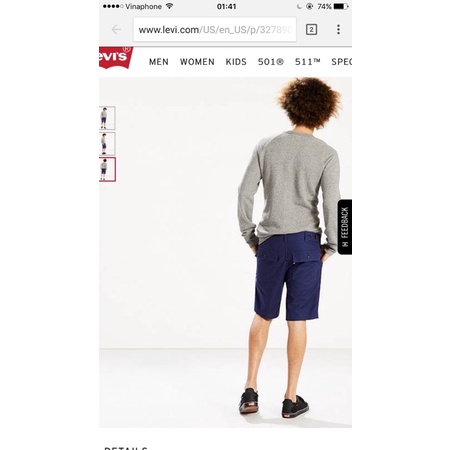 Thanh lý quần short nam Levis Auth