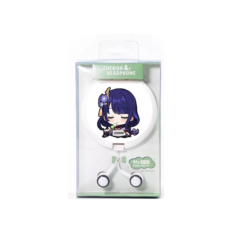 Tai nghe hộp tròn in hình NHÂN VẬT GENSHIN IMPACT game chibi anime M5 nghe nhạc tiện lợi