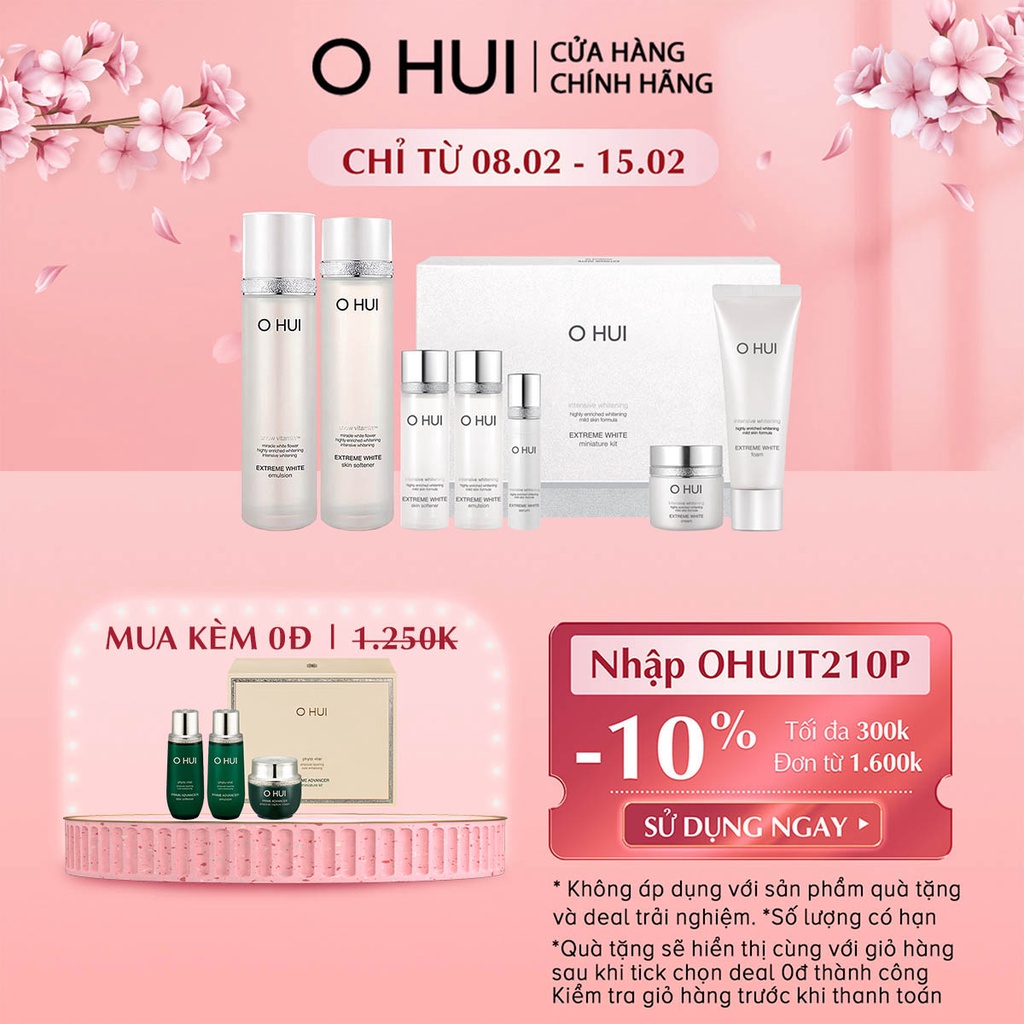 [Mã COSLG23 giảm 10%]Bộ cân bằng dưỡng trắng da OHUI Extreme White 7pcs Set