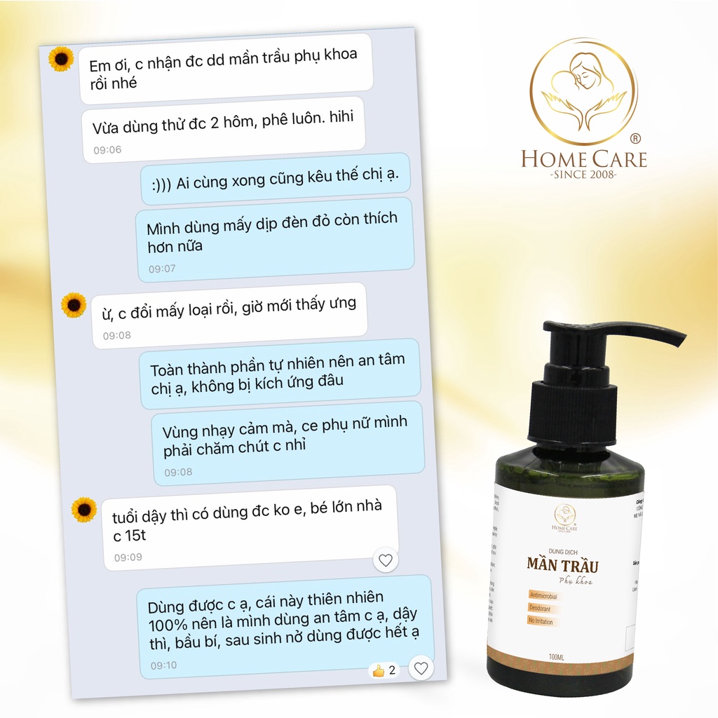 Dung dịch vệ sinh phụ nữ mần trầu bảo vệ vùng chữ V Home Care