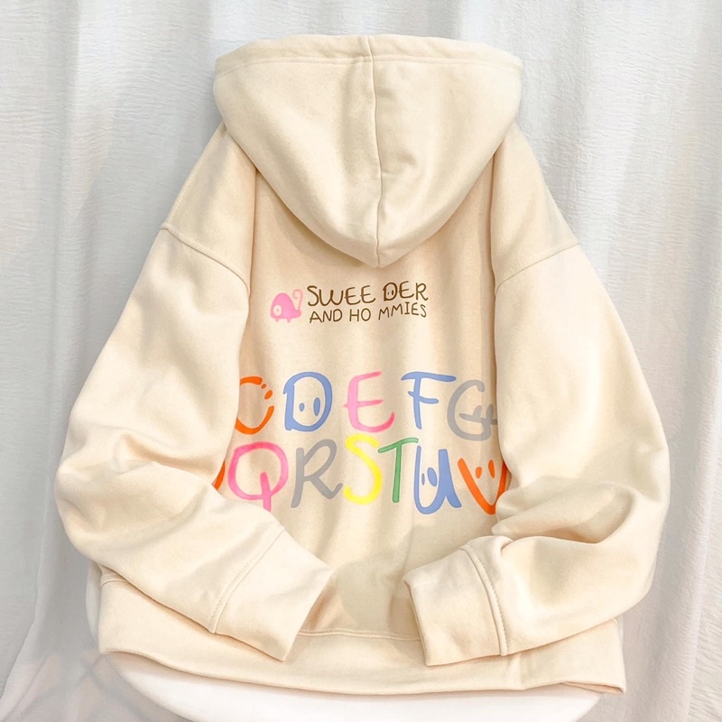 Áo Khoác Hoodie Zip ABC Form Rộng Oversize Unisex Vải Nỉ - Yowol SG