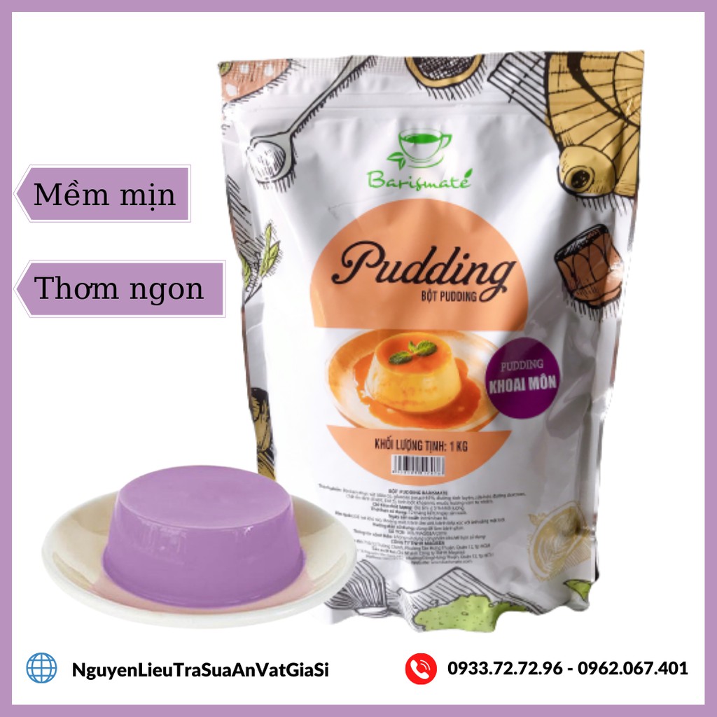 Bột Pudding Khoai Môn Barismate túi 1kg