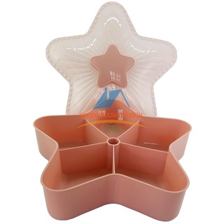 Hộp mứt tết nhựa hình sao 5 khay