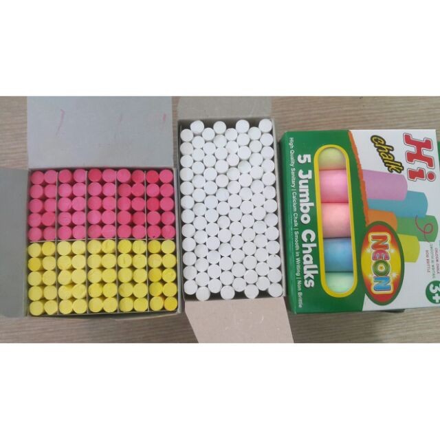 PHẤN VIẾT BẢNG ÍT BỤI XANH ĐỎ VÀNG HI CHALK