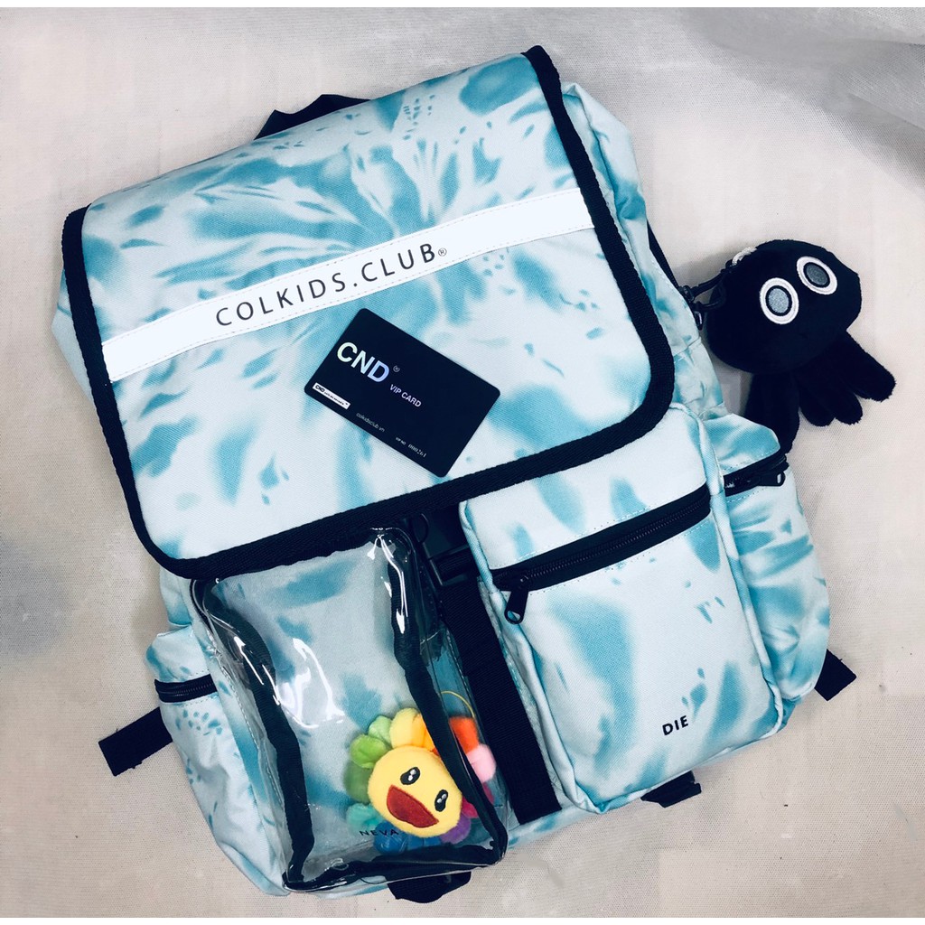 Balo Colkids SS3 Custom Tie dye Mint [ Tặng kèm Full tag + giấy thơm ]