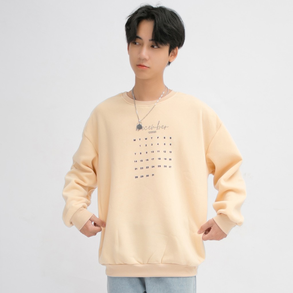 Áo Nỉ Sweater Nam Dài Tay MANDO Chất Nỉ Bông Cao Cấp Form Rộng  Họa Tiết In Lịch Basic Unisex Thời Trang Hàn Quốc NDN052 | BigBuy360 - bigbuy360.vn