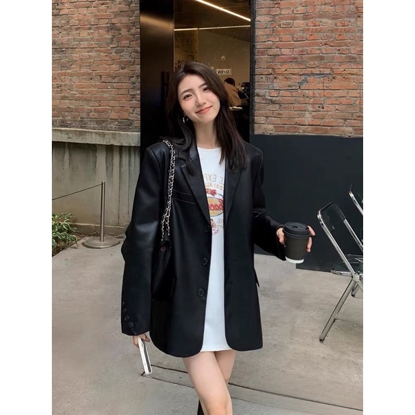 Áo blazer da cho nữ