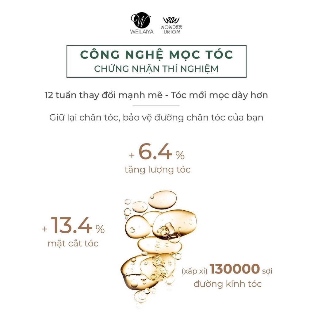 Bộ Dầu Gội Gừng Và Serum Mọc Tóc Weilaiya (Dầu Gội 400ml, Dầu Xả 250ml và 2 lọ Serum 5ml)